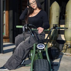 Army Commando military green drift trike front view